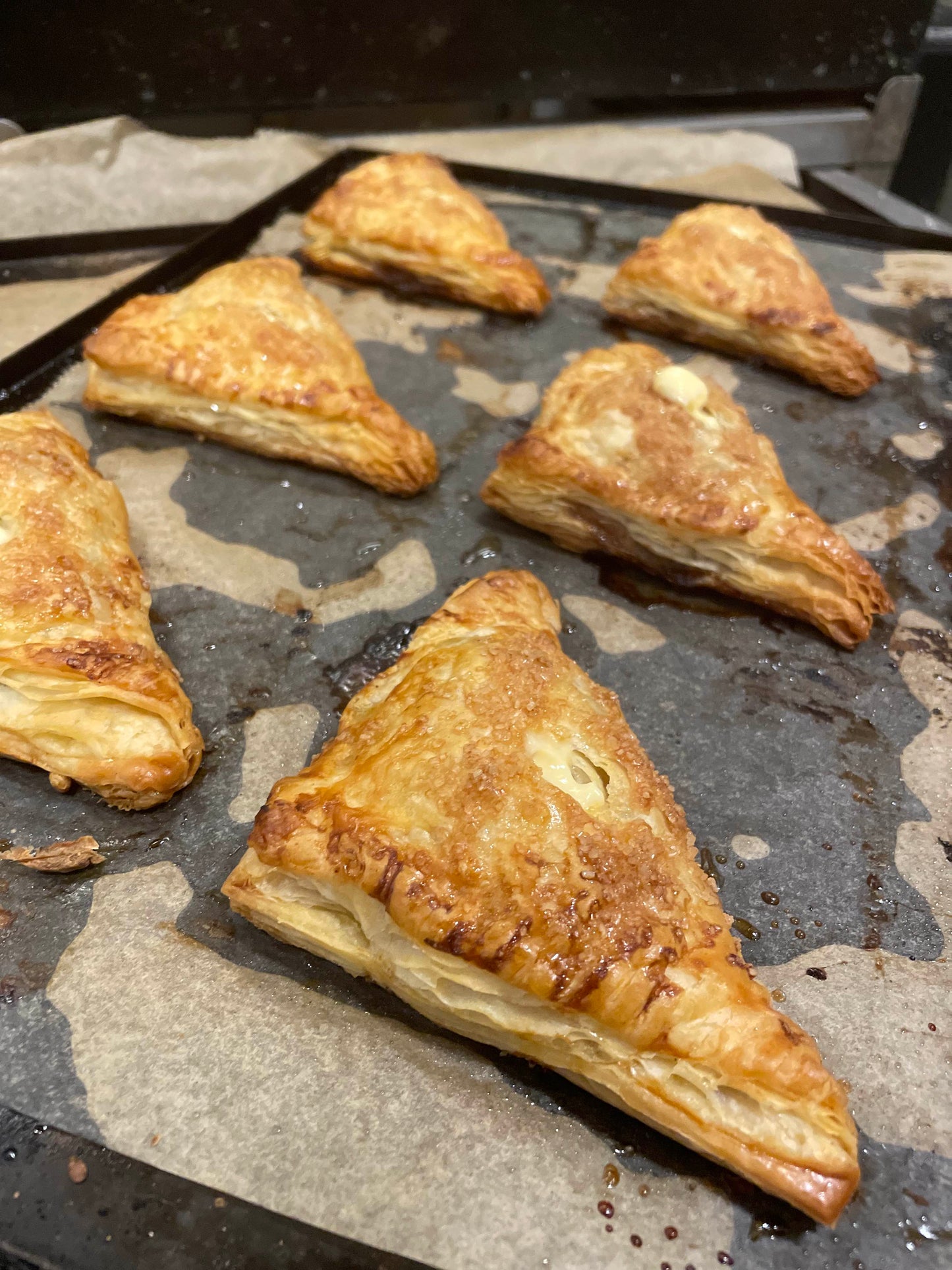 Apple & vanilla custard turnover