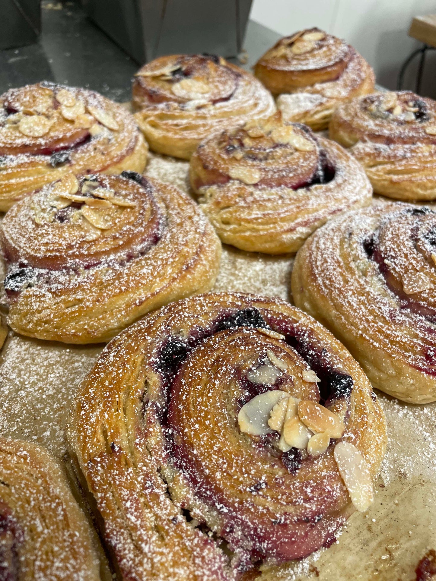 Berry, cherry & frangipane swirl