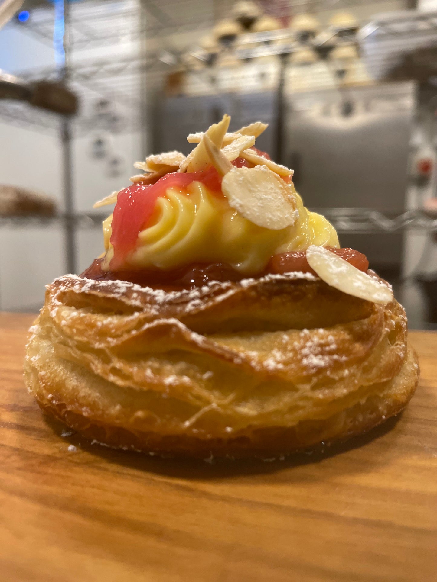 Raspberry & custard Danish