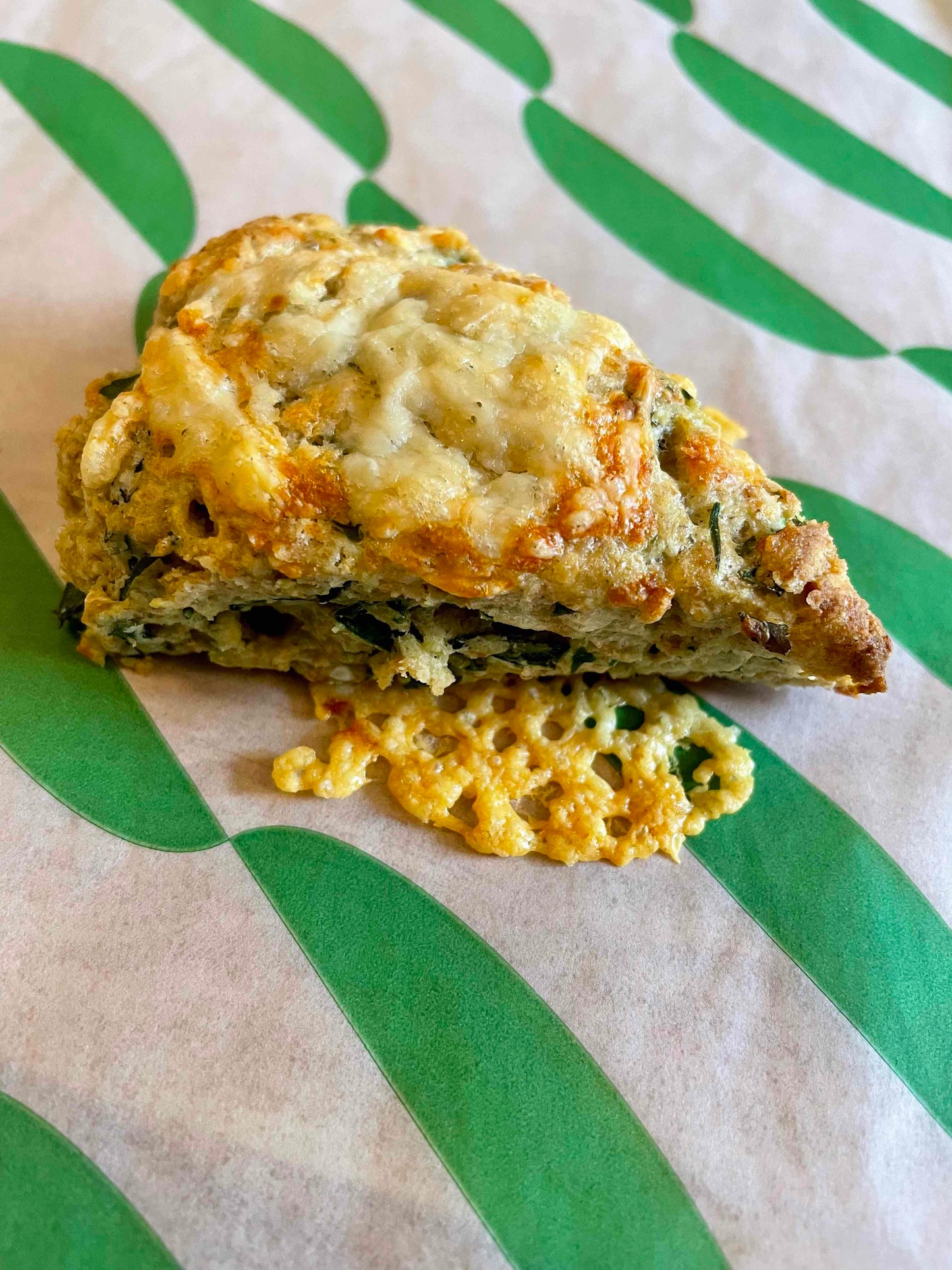 Ramson, cheddar & mustard scone