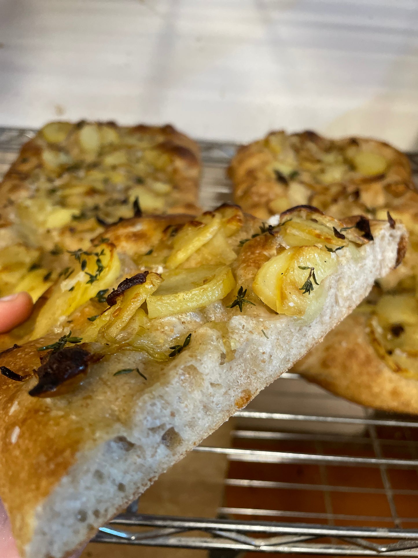 Roast potato & onion focaccia