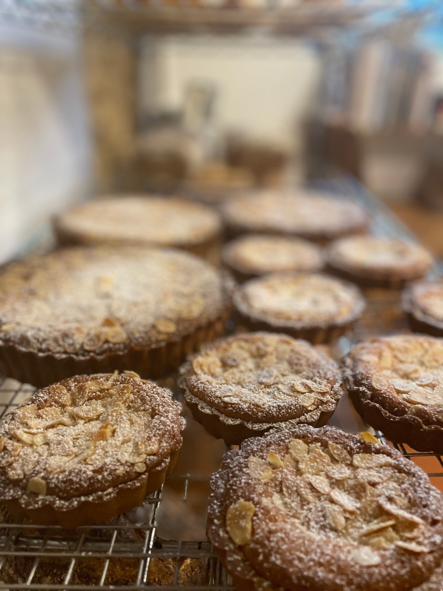 Rhubarb & frangipane tart