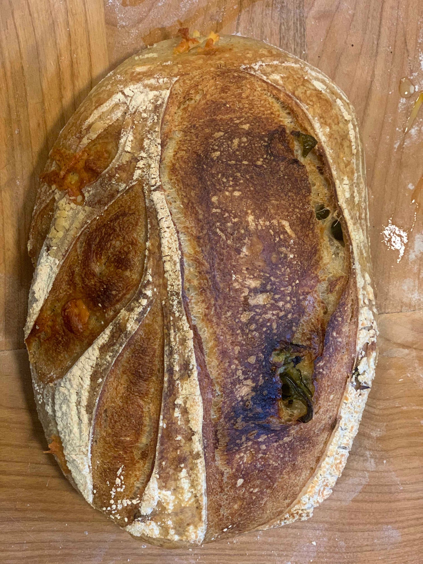 Cheese & chilli sourdough