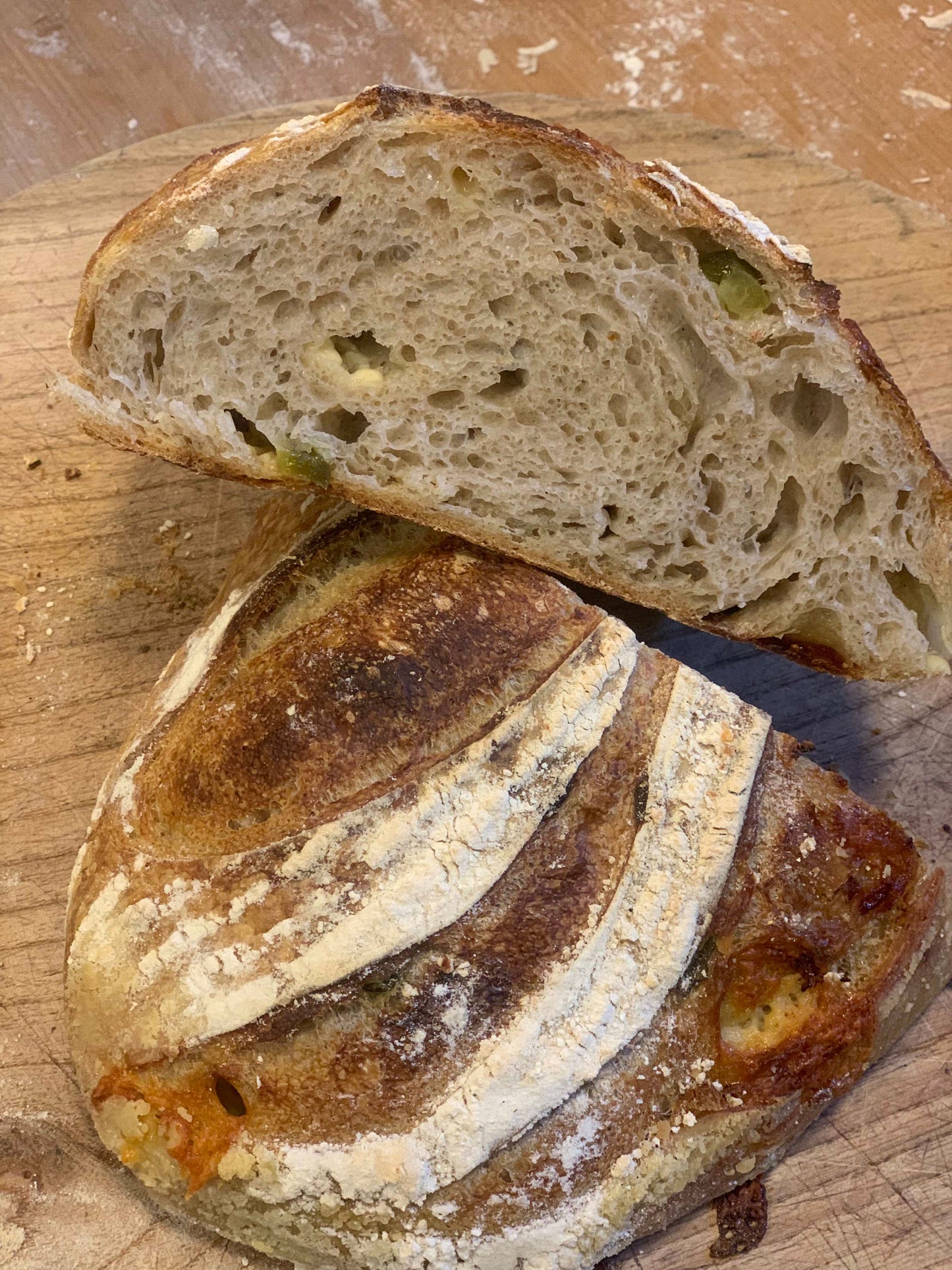 Cheese & chilli sourdough