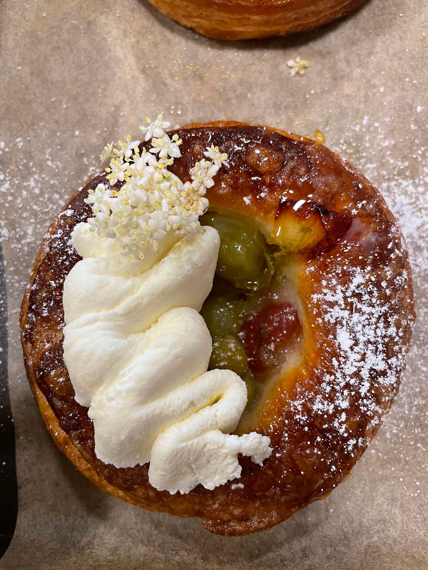 Seasonal fruit Danish
