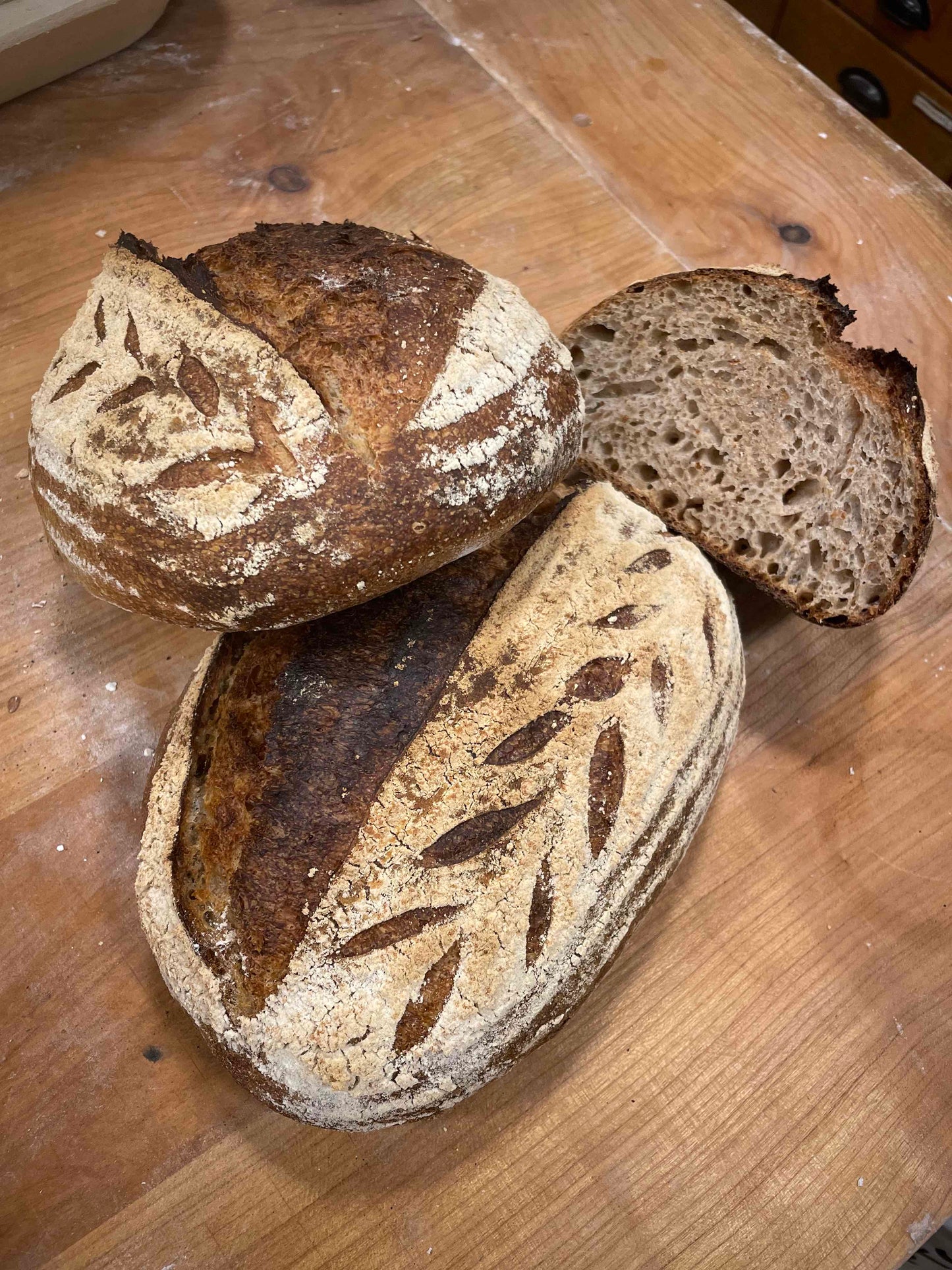 Caramelized honey & brown butter porridge sourdough