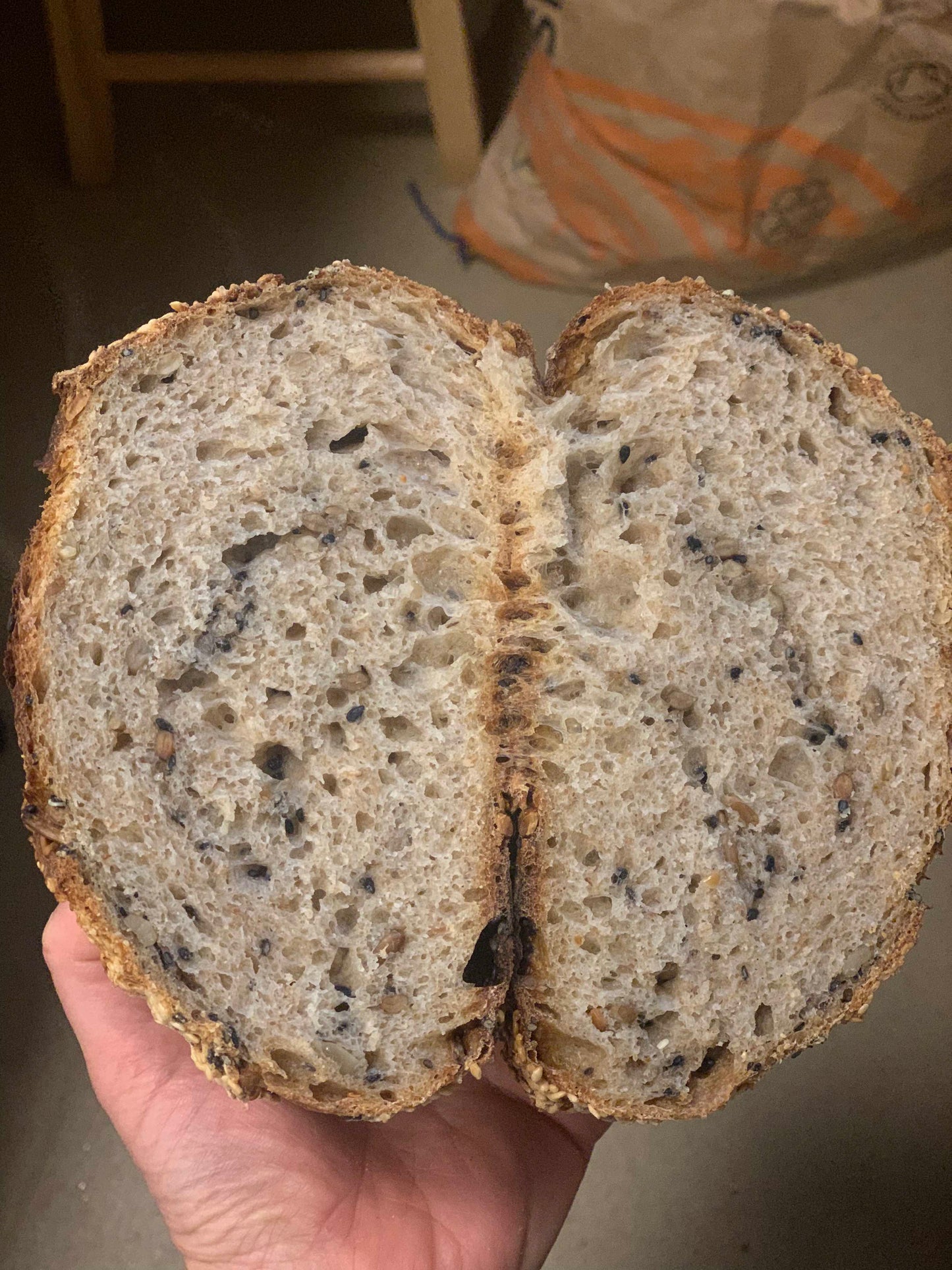 Black & white sesame sourdough