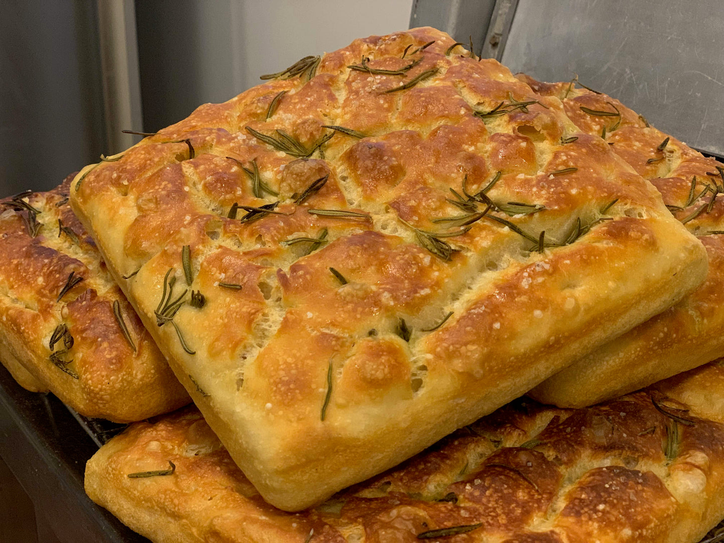 Thyme & roast garlic sourdough focaccia