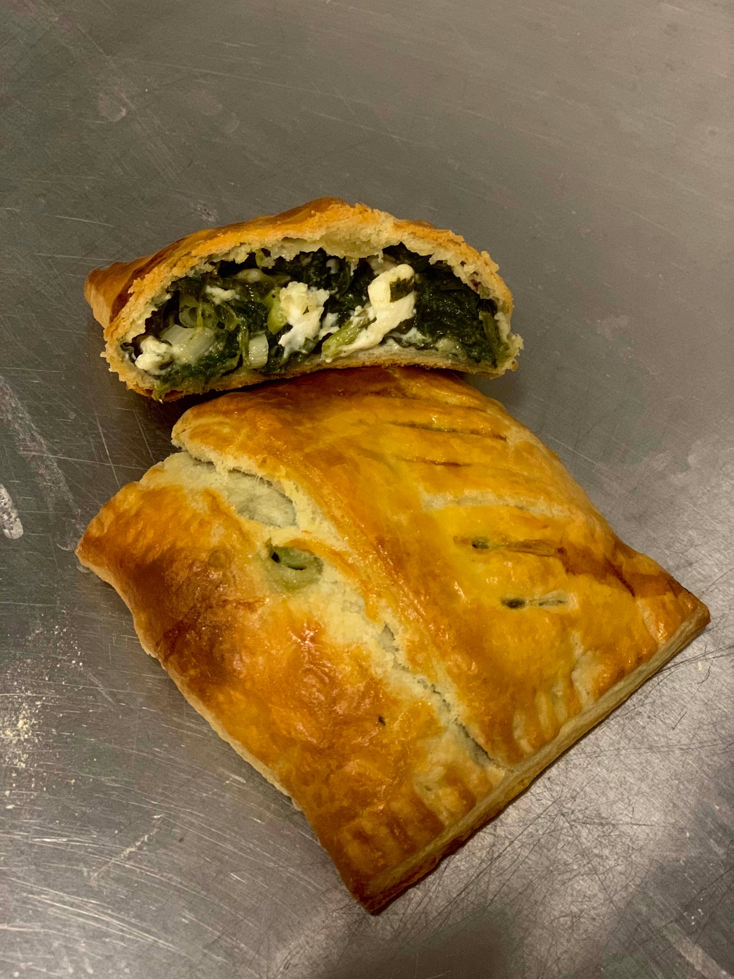 Spinach & feta hand pie